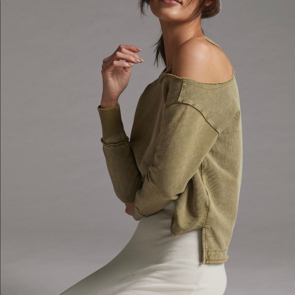 Anthropology Cold-Shoulder M Sweatshirt